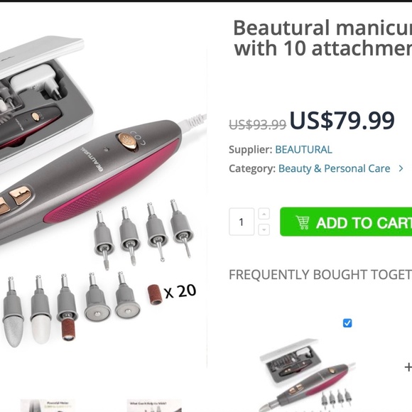 BEAUTURAL Professional Maincure / Pedicure Electric Nail Drill Set - NEW IN BOX - Picture 10 of 14